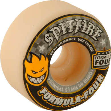 SPITFIRE F4 99a CONICAL 53mm WHT W/YEL & BLK