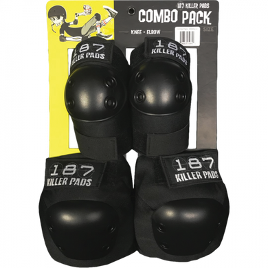 187 COMBO PACK KNEE/ELBOW PAD SET L/XL-BLACK