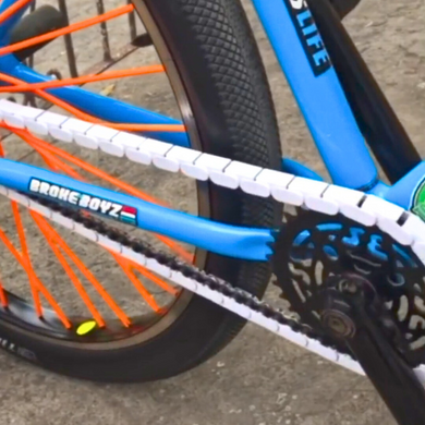 BMX Bikes Best Brands - White Snap-On Chain Caps – 56 Piece (Adults & Teens) / 35 Piece (Kids)