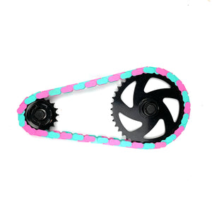 Bike Gifts for Girls – Teal & Pink Two Tone Insane Chains (35 or 56 Piece)