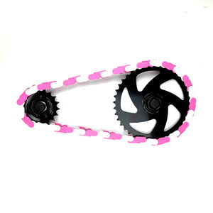 BMX Bikes Pink – White & Pink Two Tone Insane Chains (56 or 35 Piece)