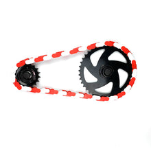 Load image into Gallery viewer, BMX Bikes Red – White &amp; Red Two Tone Insane Chains (56 or 35 Piece)