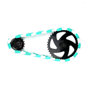 White & Teal