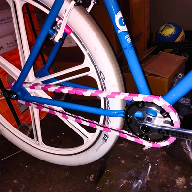 BMX Bikes Pink – White & Pink Two Tone Insane Chains (56 or 35 Piece)