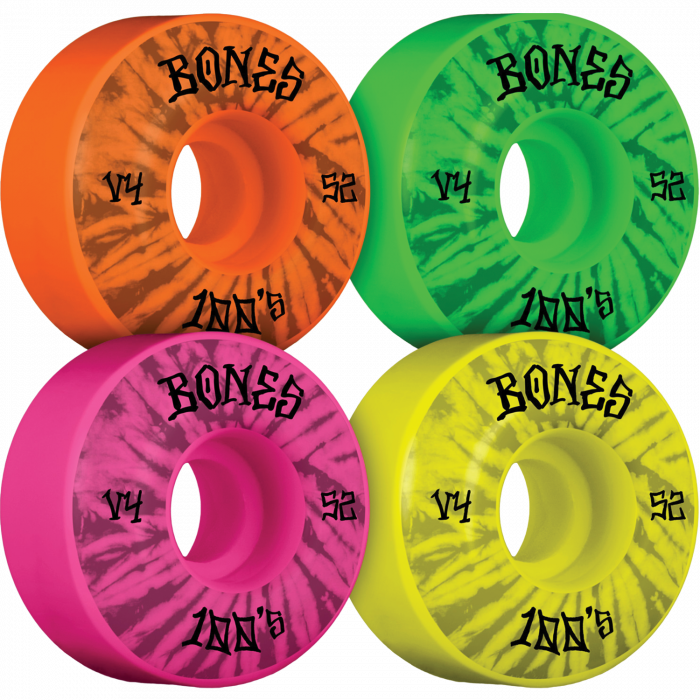 BONES 100's OG V4 PARTY PACK#5 53mm ORG/GRN/PK/YEL