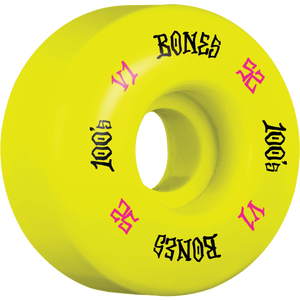 BONES 100's OG V1 52mm YELLOW