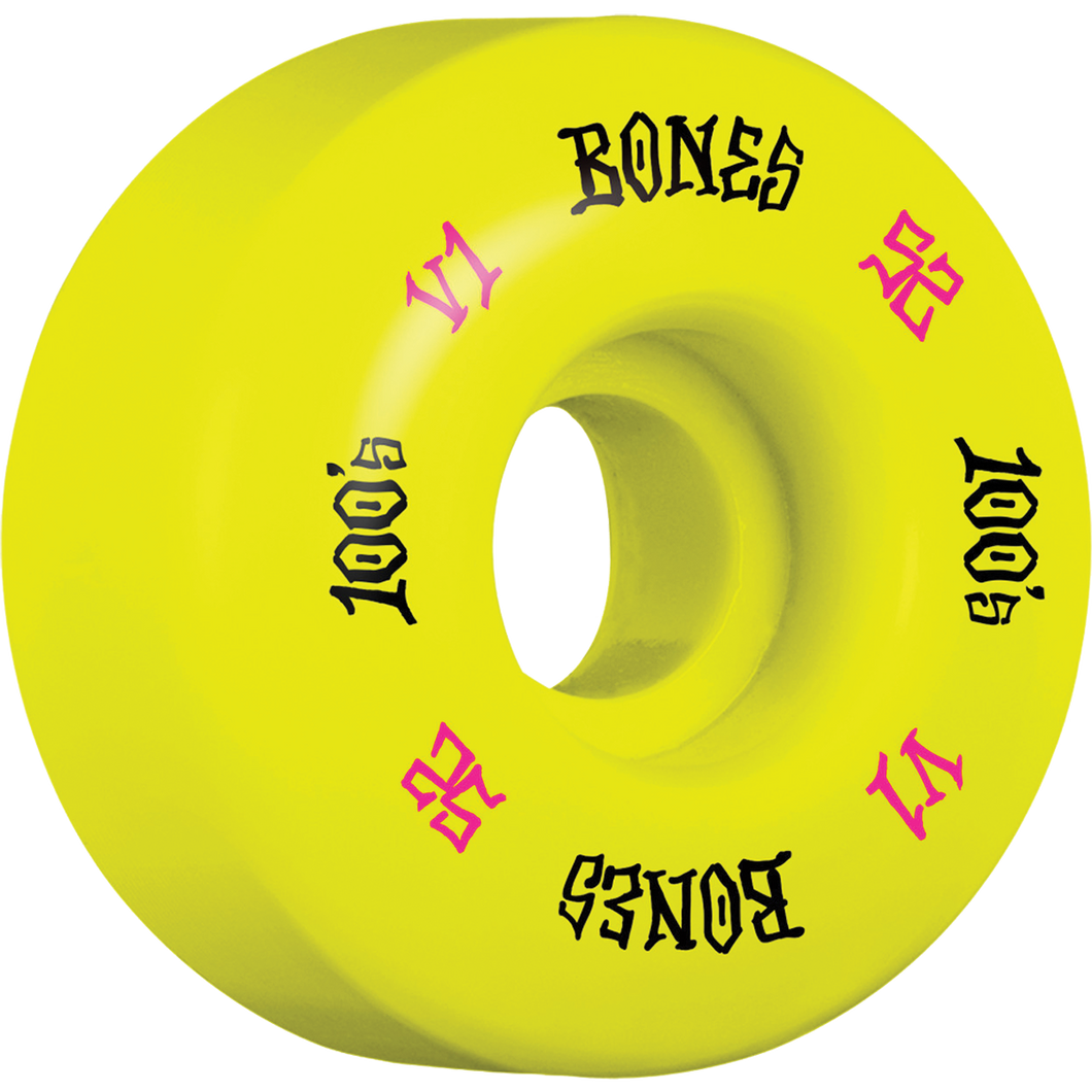 BONES 100's OG V1 52mm YELLOW