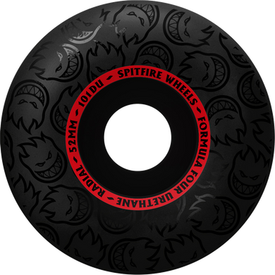 SPITFIRE F4 101a RADIALS 52mm BLACKOUT BLK/RED