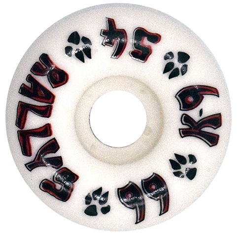 DOGTOWN K-9 RALLY WHITE WHEELS 54MM 99A (Set Of 4)