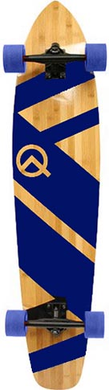 QUEST SUPER CRUISER BLUE KICKTAIL LONGBOARD COMPLETE 9.50 X 44.00