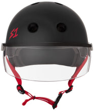 Cargar imagen en el visor de la galería, S1 LIFER VISOR HELMET - GEN 2 - BLACK MATTE W/ RED STRAPS