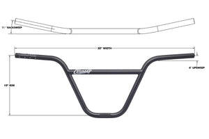 Odyssey 10-4 10" HandleBar (Rustproof Black) - Rust Proof Black