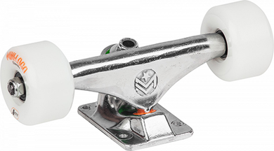 MINI LOGO TRUCK KIT 53MM 101A WHITE WHEELS AND MINI LOGO BEARINGS