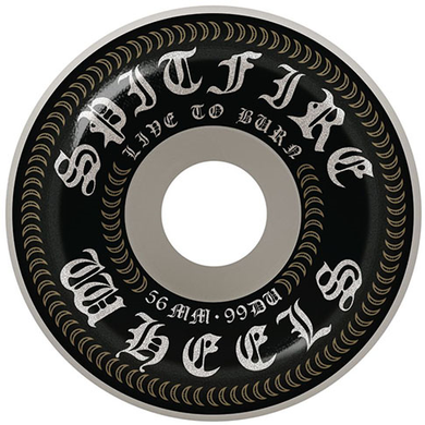 SPITFIRE BLACK LETTER OG CLASSIC 58MM 99D (Set Of 4)