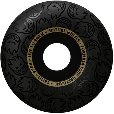 SPITFIRE FORMULA FOUR BLACKOUT RADIAL 58MM 101D (Set Of 4)