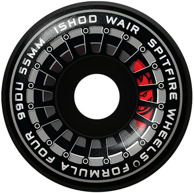 SPITFIRE FORMULA FOUR ISHOD BURNOUT II BLACK 55MM 99D (Set Of 4)
