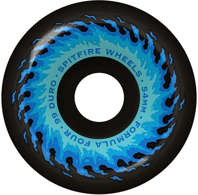SPITFIRE FORMULA FOUR OG FIREBALLS CONICAL BLACK 54MM 99D (Set Of 4)