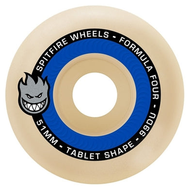 Spitfire Wheels F4 Tablet 53MM 99A Natural/Blue - 4pk